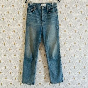 Reformation Cynthia Stretch High Rise Straight Leg Jeans, Size 27